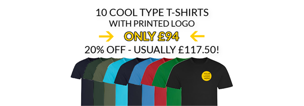 10 COOL TYPE T-SHIRTS