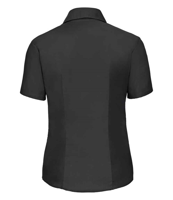 Russell Athletic Collection Ladies Short Sleeve Easy Care Oxford Shirt