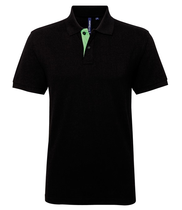 Men&#39;s classic fit contrast polo