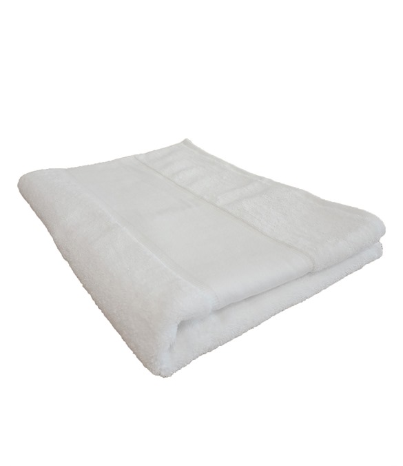 Organic bath sheet with printable border