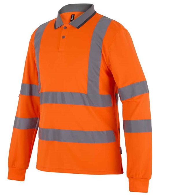 Regatta High Visibility Pro Contract Long Sleeve Polo Shirt