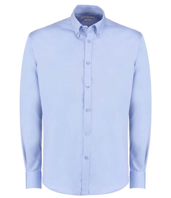 Kustom Kit Long Sleeve Slim Fit Oxford Twill Non-Iron Shirt