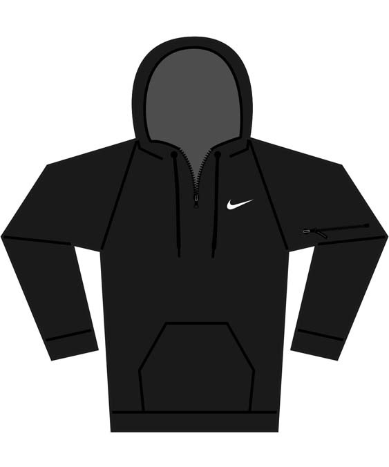 Nike men?s 1/4 zip fitness hoodie