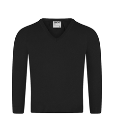 Black V Neck Knitted Jumper (up to 38")