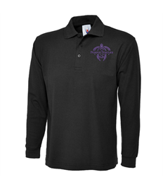 Purple Turtles Classic Long Sleeve Polo Shirt