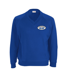 Chatten Free Royal Blue V-Neck Sweatshirt