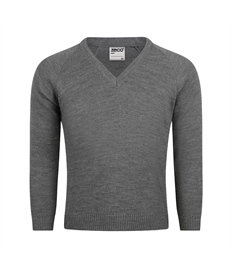 Grey V Neck Knitted Jumper (40+ Lift MA)