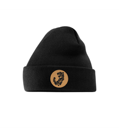 Childrens Beanie Hat - Gold/Black Logo