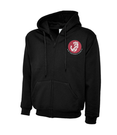 UC506 Childrens Zip Hoodie - Red/White Logo