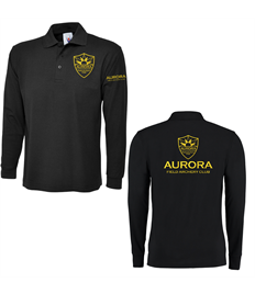 Aurora Field Archery Club Unisex Long Sleeve Polo Shirt