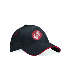 BB15C 5 Panel Cap - Red/White Logo