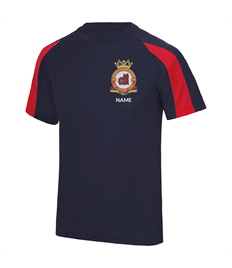 1830 Tendring Hundred Contrast Polyester T-Shirt (SPORTS) (Personalisation under crest)