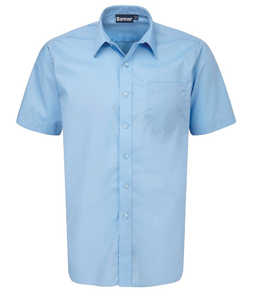 Boys Short Sleeve Sky Blue Shirts Pack of 2