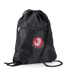 Drawstring Gymbag - Red/White Logo