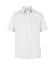 Boys White Short Sleeve Shirts - 2 Pack (14.5"+ Lift Maltings)