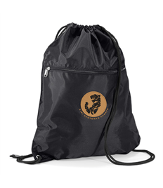 Drawstring Gymbag - Gold/Black Logo