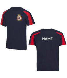 1830 Tendring Hundred Contrast Polyester T-Shirt (SPORTS) (Personalisation on back)